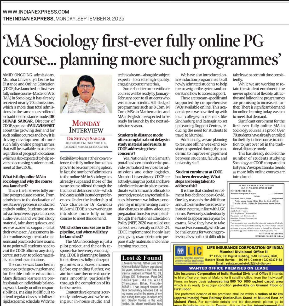 University Of Mumbai Reaches Northeast: Catching Them Young Through MoE IIT-PAL